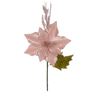 Art.1214 Var Flor Nochebuena Rosa 40cm
